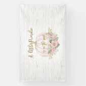 Een klein pompoen Baby shower meisje Spandoek (Verticaal)