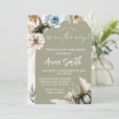 een klein pompoen babyshower uitnodigingen (Staand voorkant)