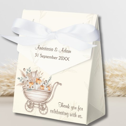 Een klein pompoen Boho Baby shower Bedankdoosjes