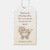 Een klein pompoen Boho Baby shower Cadeaulabel (Voorkant)