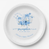Een klein pompoen boog jongen Baby shower Papieren Bordje (Voorkant)