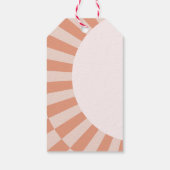 Een klein Pompoen Boog Roze Baby Shower Waterverf Cadeaulabel (Achterkant)