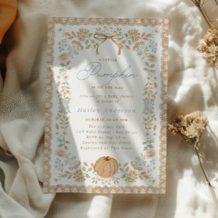 Een Klein Pompoen Cottage Baby Shower Kaart