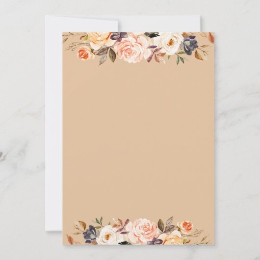 Een klein pompoen goudblauw baby shower kaart (Achterkant)