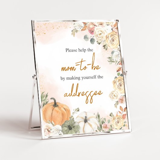 Een klein pompoen Herfst Baby shower Envelope Stat Poster