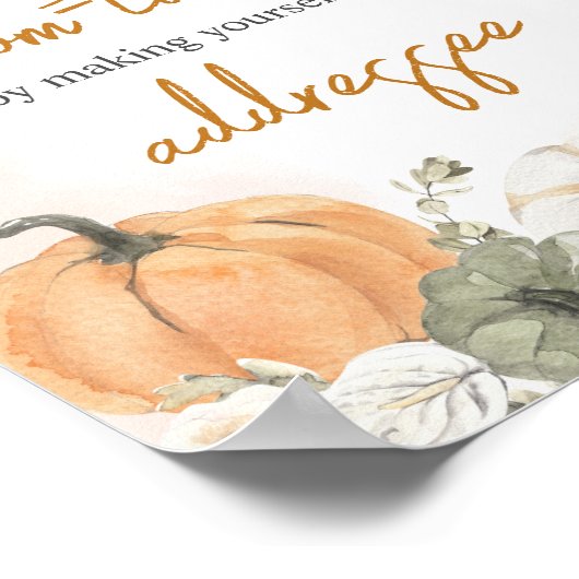Een klein pompoen Herfst Baby shower Envelope Stat Poster (Hoek)