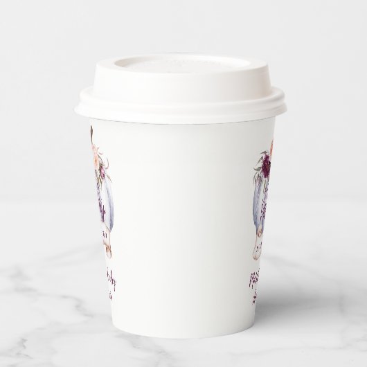 Een klein pompoen herfst baby shower feest papieren bekers (Links)