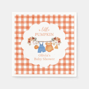 Een klein pompoen herfst Baby Shower Servet