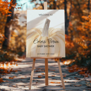 Een klein pompoen Herfst Baby shower welkomstbord Poster