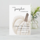 Een klein pompoen herfst Herfst verjaardagsfeestje Kaart (Staand voorkant)