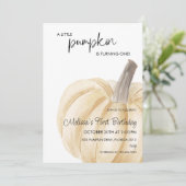 Een klein pompoen herfst Herfst verjaardagsfeestje Kaart (Staand voorkant)