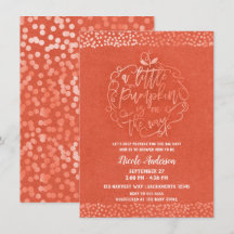 Een klein Pompoen Herfst Landelijk Oranje Baby Sho