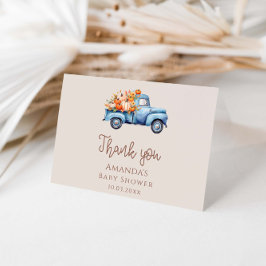 Een klein pompoen jongen Baby shower Bedankkaart