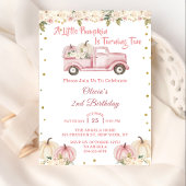 Een klein pompoen meisje 2e verjaardag kaart