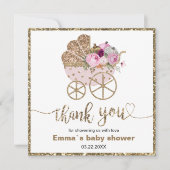 Een klein pompoen meisje Baby shower dank u (Voorkant)