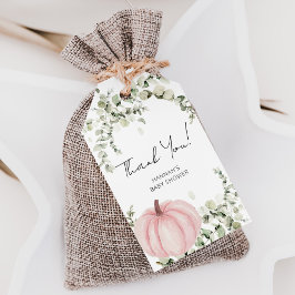 Een klein pompoen meisje Baby shower gunst dank u Cadeaulabel