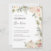 Een klein pompoen meisje verjaardag kaart (Voorkant)