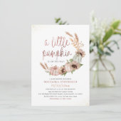 Een klein pompoen Roos Gold Baby shower Kaart (Staand voorkant)