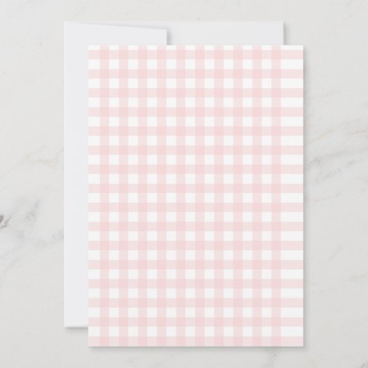 Een klein pompoen roze Baby shower meisje Kaart (Achterkant)