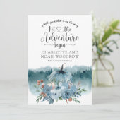 Een klein pompoenavontuur begint zwanger te worden aankondiging (Staand voorkant)