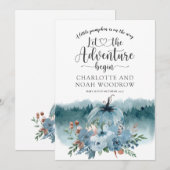 Een klein pompoenavontuur begint zwanger te worden aankondiging (Voorkant / Achterkant)