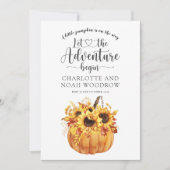 Een klein pompoenavontuur begint zwanger te worden aankondiging (Voorkant)