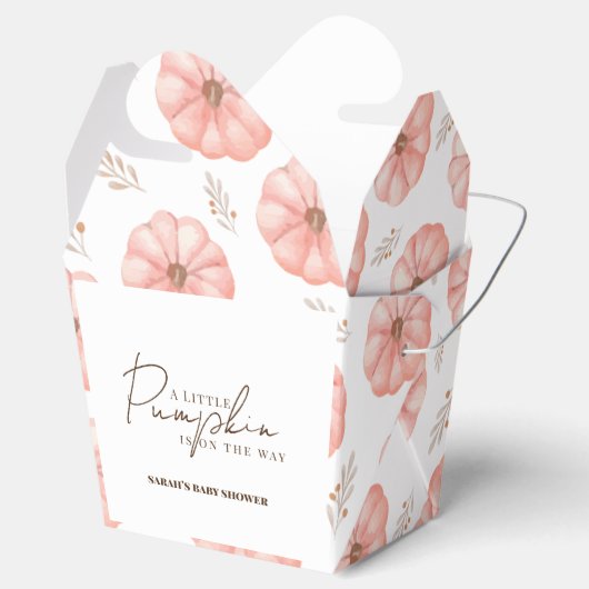 Een klein pompoenBaby shower Bedankdoosjes (Geopend)
