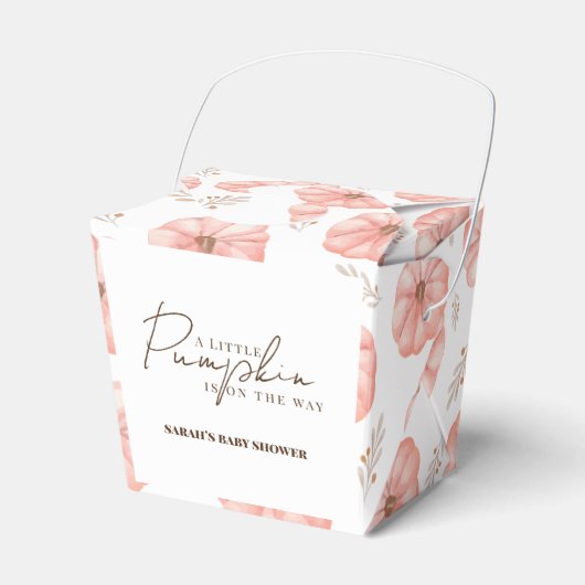 Een klein pompoenBaby shower Bedankdoosjes (Voorkant Zijde)