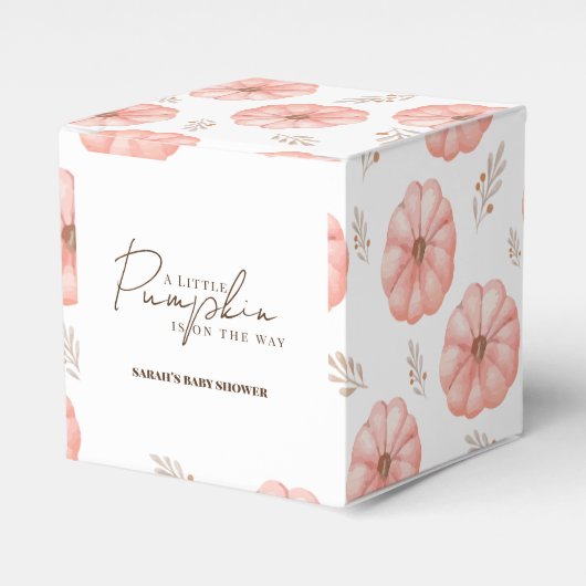 Een klein pompoenBaby shower Bedankdoosjes (Voorkant Zijde)