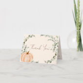 Een klein pompoenBaby shower Bedankkaart (Voorkant)