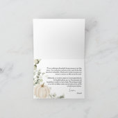 Een klein pompoenBaby shower Bedankkaart (Binnen)