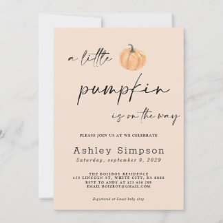 Een klein pompoenBaby shower Kaart