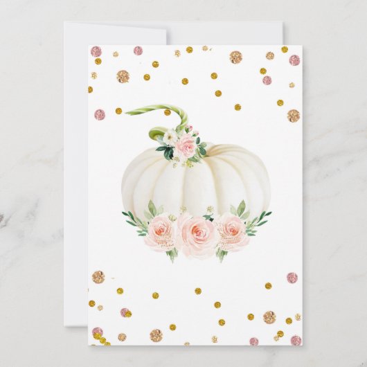 Een klein pompoenBaby shower Kaart (Achterkant)