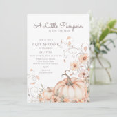 Een klein pompoenBaby shower Kaart (Staand voorkant)