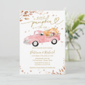 Een klein pompoenBaby shower Kaart (Staand voorkant)