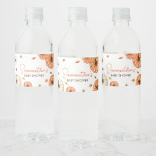 Een klein pompoenBaby shower Waterfles Etiket