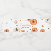 Een klein pompoenBaby shower Waterfles Etiket (Enkel label)