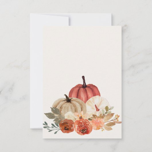 Een klein pompoenblush-Baby shower voor het wassen Kaart (Achterkant)