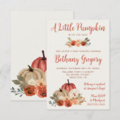 Een klein pompoenblush-Baby shower voor het wassen Kaart (Voorkant / Achterkant)