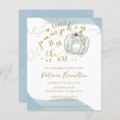 Een klein pompoenbudget Baby shower-uitnodiging (Voorkant / Achterkant)