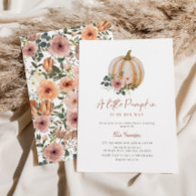 Een klein pompoenflesje Baby shower