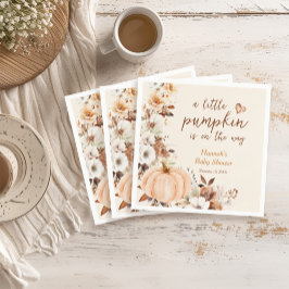 Een klein pompoenflesje Baby shower Servet