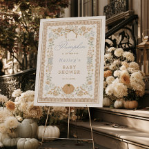 Een Klein Pompoenhuisje Baby Shower Bord
