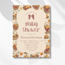 Een Klein Pompoenmandje Burgundy Strik Baby Shower