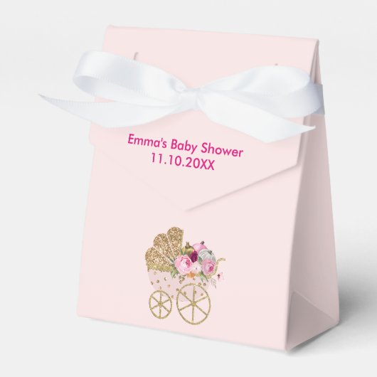 Een klein pompoenmeisje Baby shower Bedankdoosjes (Voorkant Zijde)