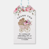 Een klein pompoenmeisje Baby shower Cadeaulabel (Voorkant)