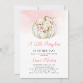 Een klein pompoenmeisje Baby shower Kaart (Voorkant)