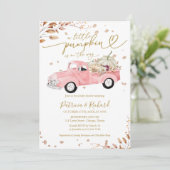 Een klein pompoenmeisje Baby shower Kaart (Staand voorkant)