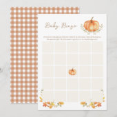 Een Klein Pompoentje | Baby Shower Bingo Kaart (Voorkant / Achterkant)