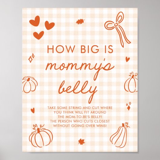 Een klein pompoentje Hoe groot is mama's buik Spel Poster (Voorkant)
